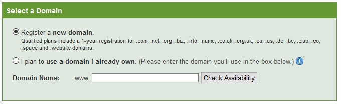 Domain in ipage Hosting